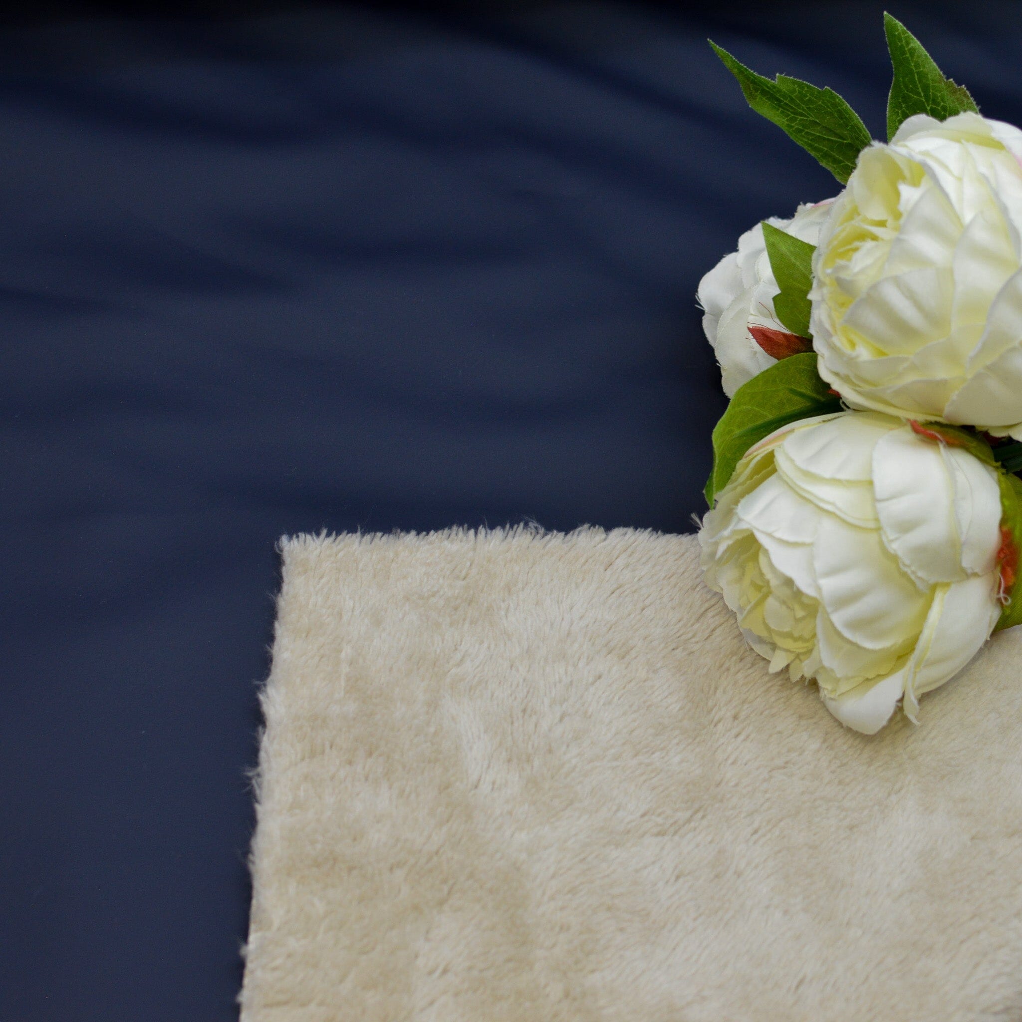 Outdoor Jackenstoff mit Fellabseite - navy Fabric poshpinks