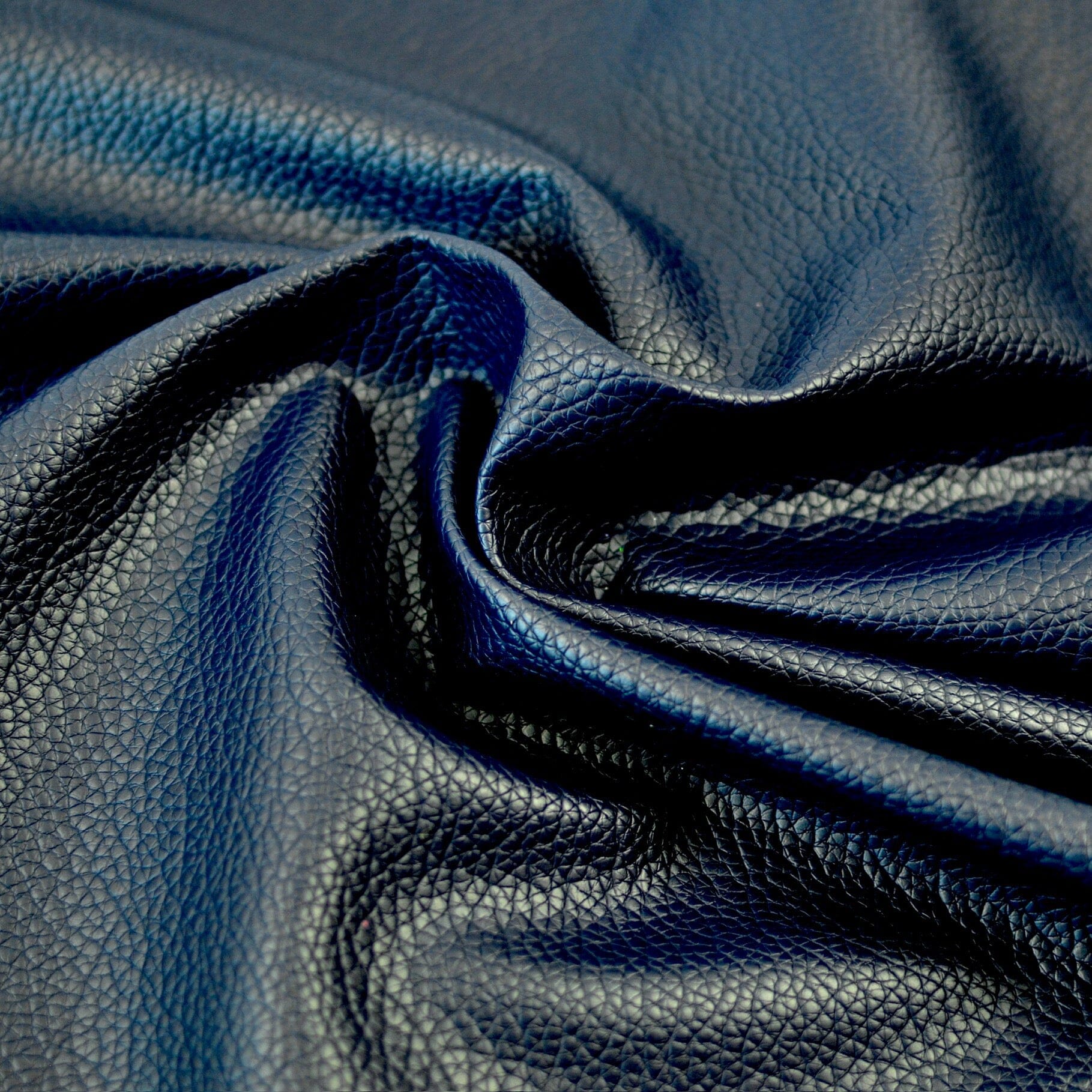 Abschnitt 50x70cm Kunstleder schwer - dunkelblau Fabric poshpinks