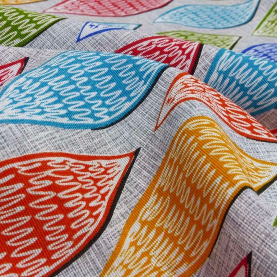 Deko Druck - Panama - bunte Blätter - Fabric poshpinks