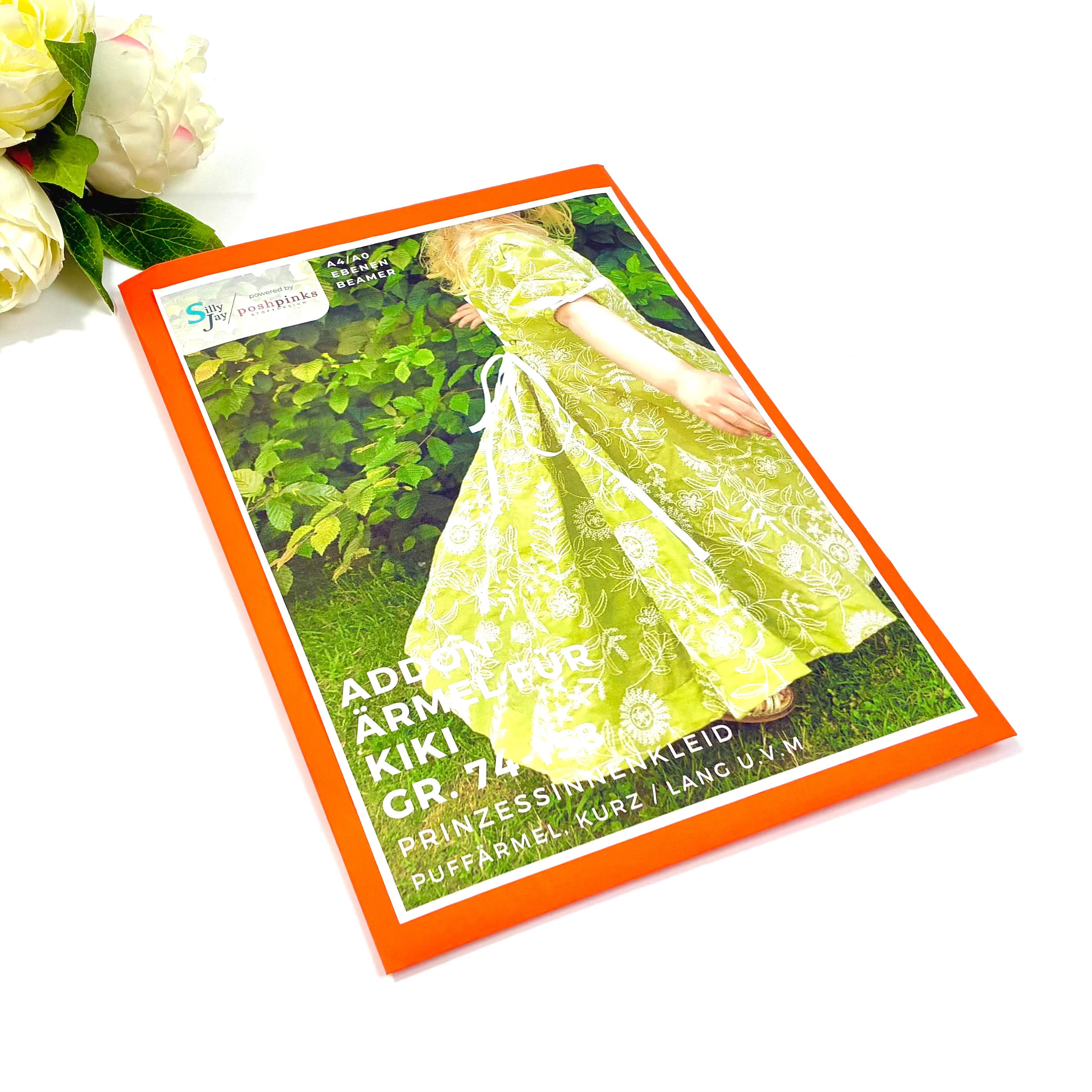 Papierschnittmuster - Addon Ärmel Kiki Prinzessinnenkleid 74-158 Schnittmuster poshpinks