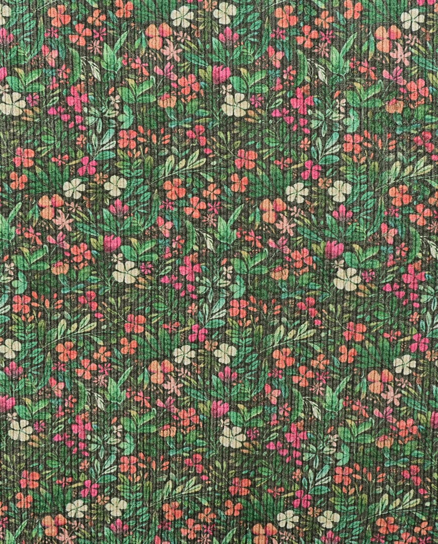Stretch Cord - millefleur verde Fabric poshpinks