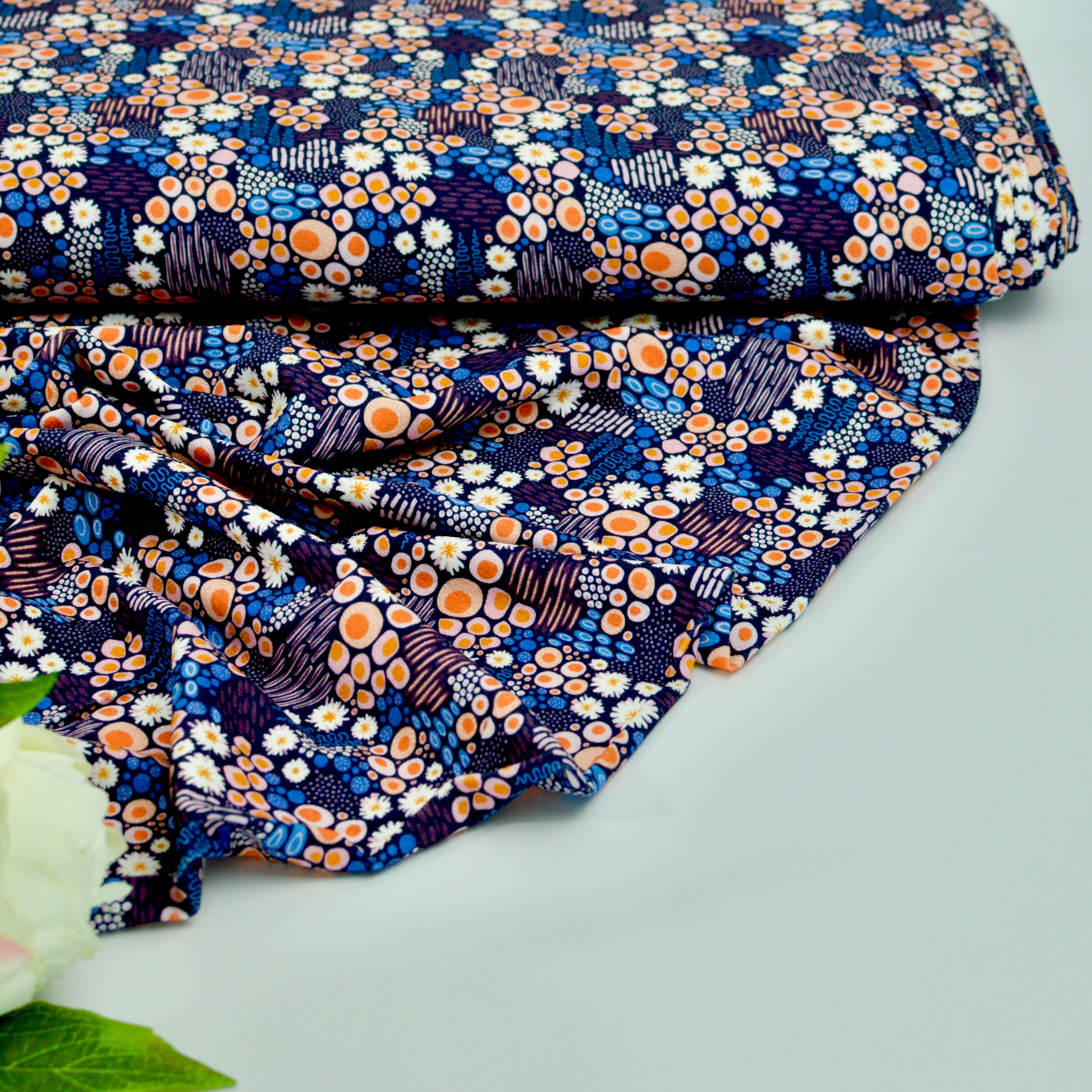 Viskose Jersey - Stitch by Isoletto Design Fabric poshpinks