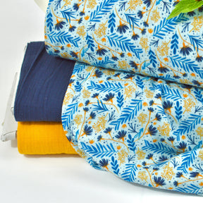 Musselin Ultra Soft - Azul hellblau Fabric poshpinks