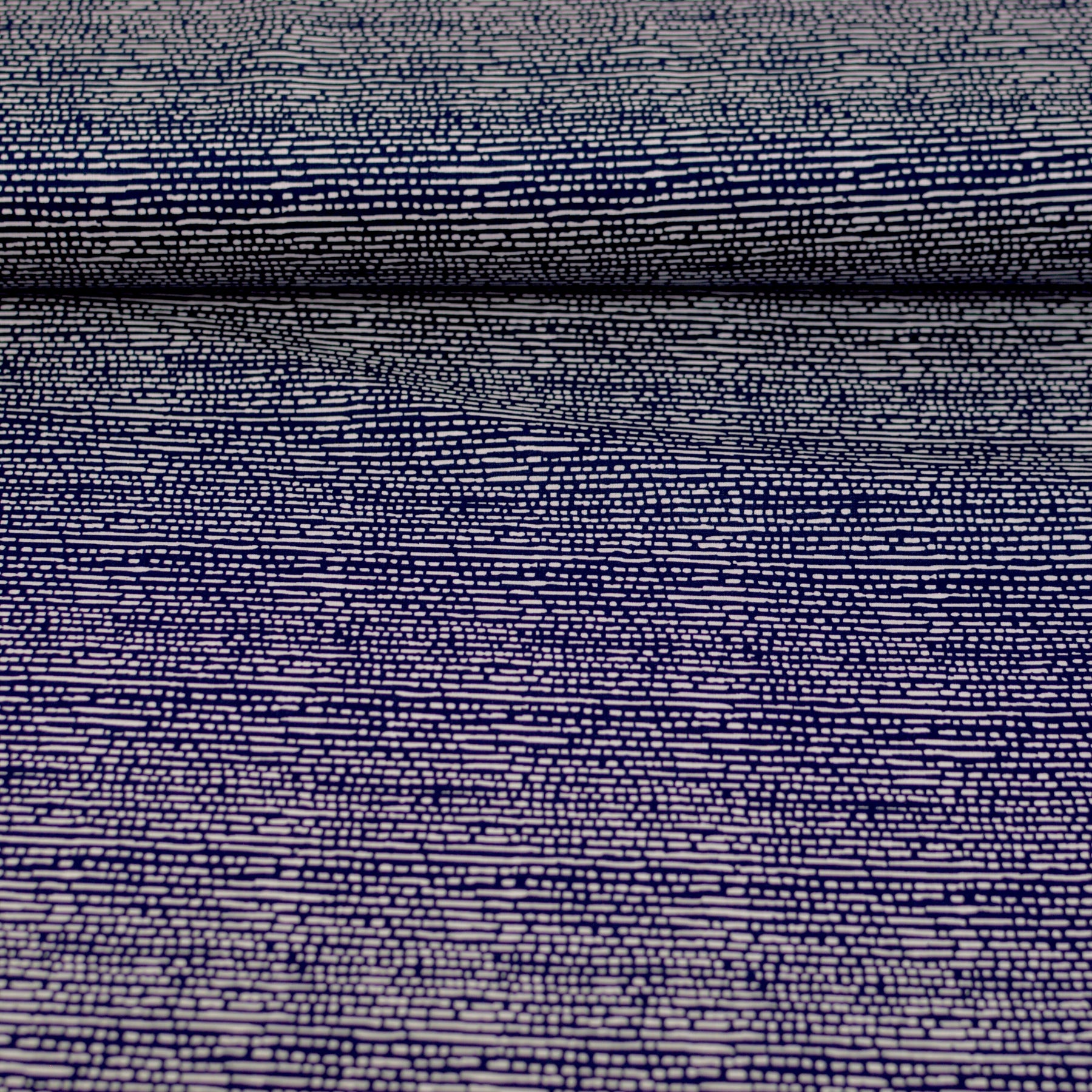 Baumwoll Popeline - micro scratchy stripes - dunkelblau Fabric poshpinks