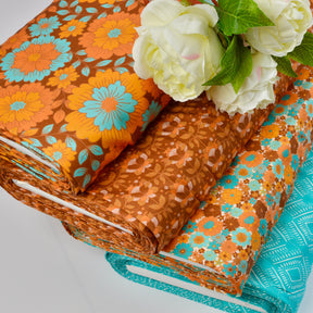 Tencelsatin - Rhonda Ikat Ocean Fabric poshpinks