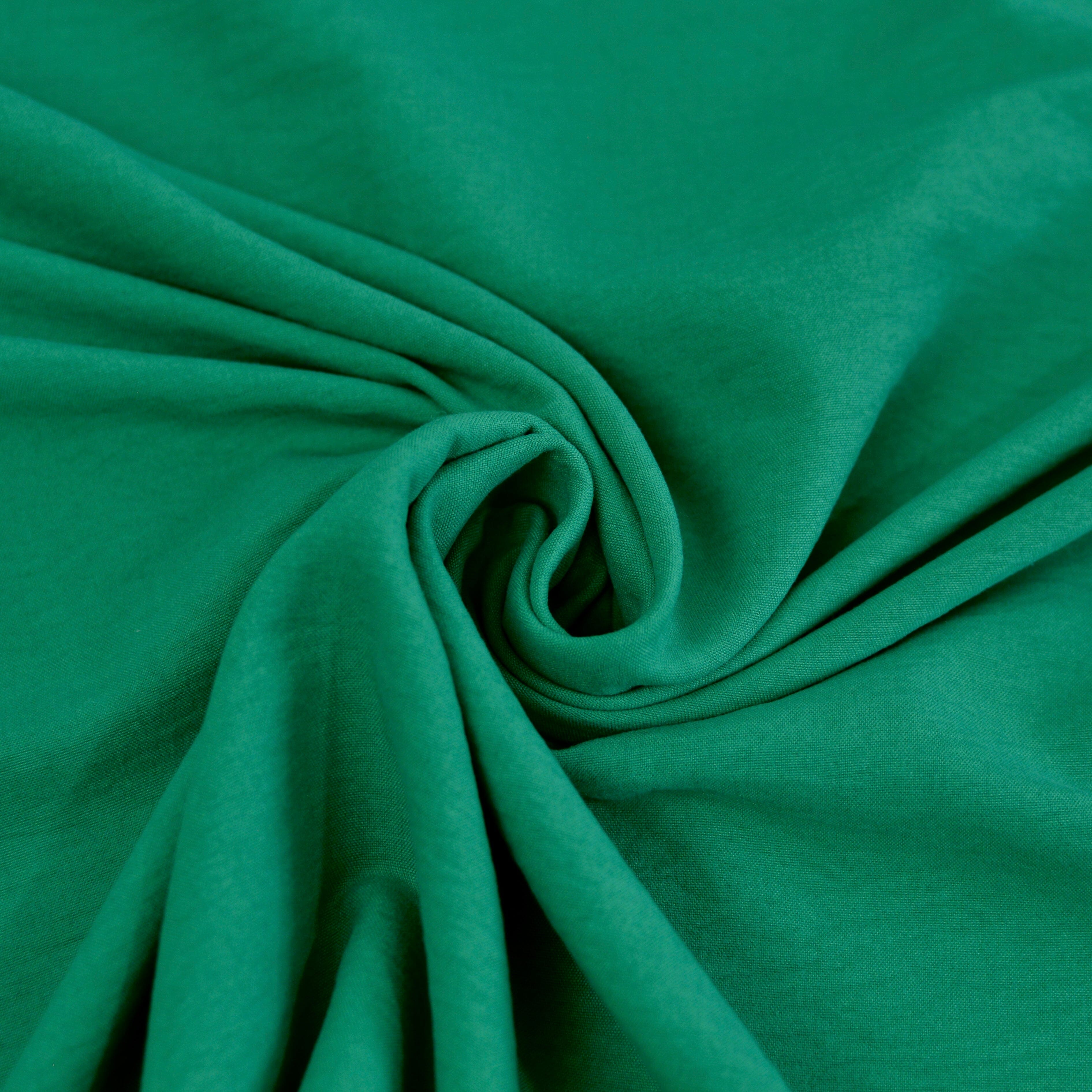 Classy knitterarme Webware Velvet Touch - smaragdgrün Fabric poshpinks