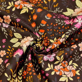 Reststück 1,5m! Baumwoll Popeline - Elodie chocolat Fabric poshpinks