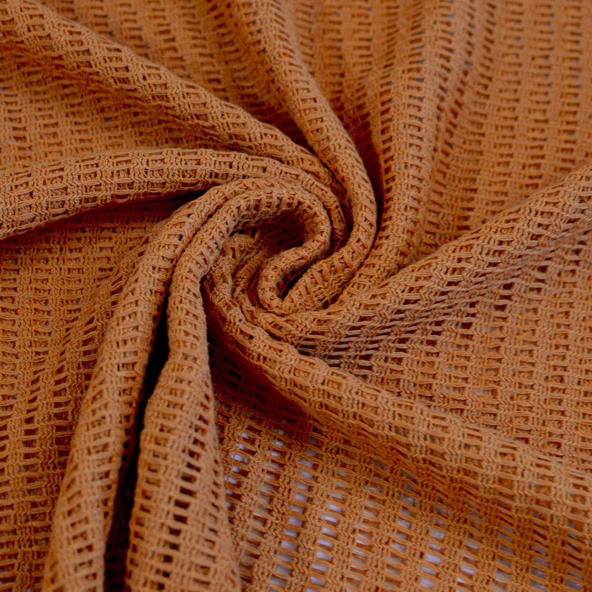 Lochstrickstoff - orangebraun Fabric poshpinks