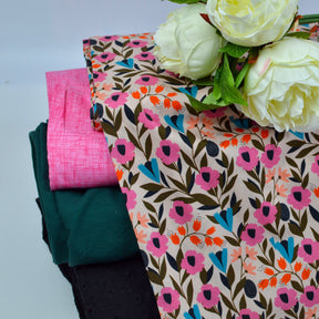 Classy knitterarme Webware Velvet Touch - dunkelgrün Fabric poshpinks