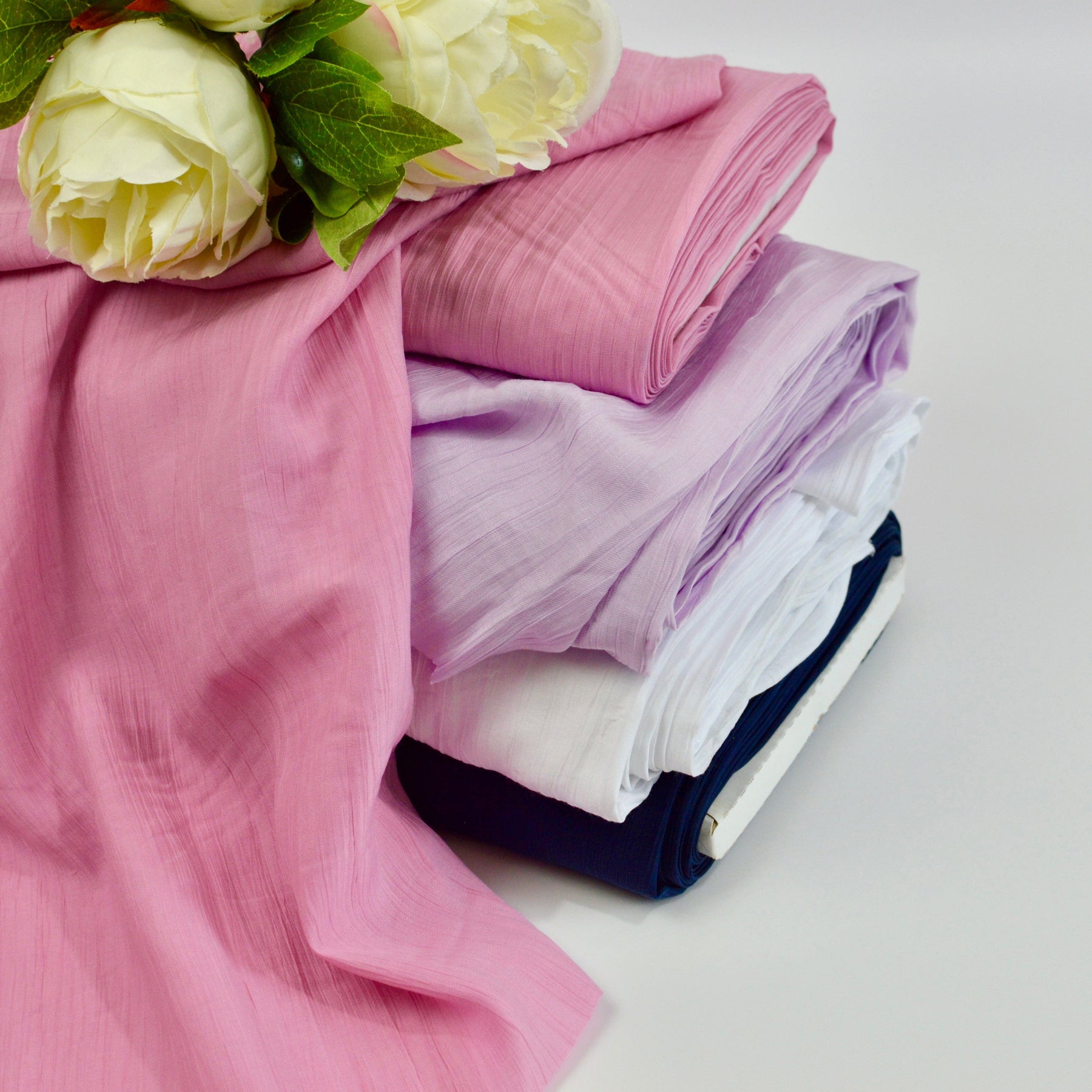 Viskose - gecrashed Glamlook rosa Fabric poshpinks