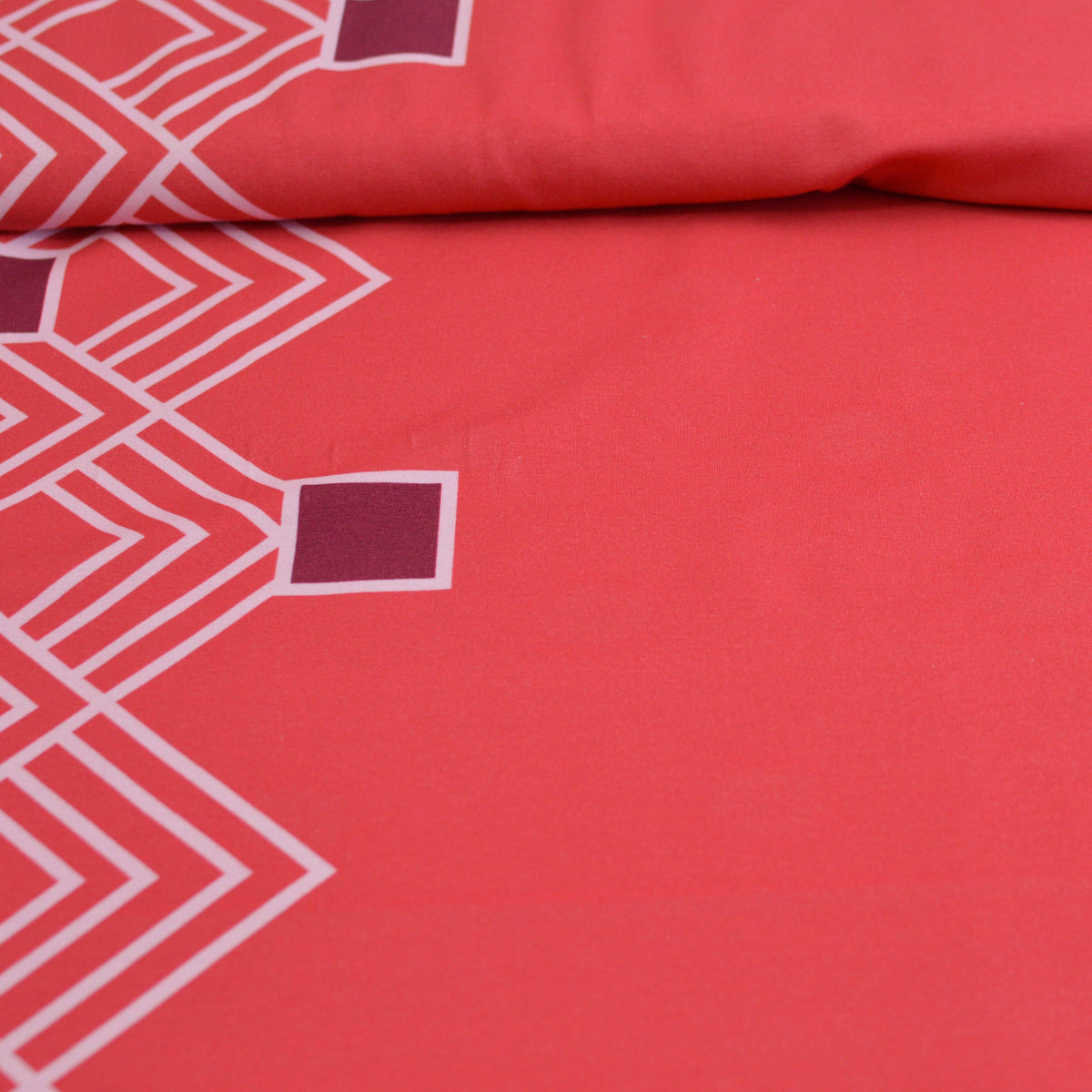 Baumwolljersey - Geometra by Anni Early - Bordüre Strawberry Daiquiri Fabric poshpinks