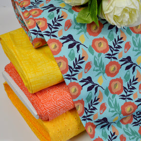 Viskose - mit Lochstickerei Sonnengelb Fabric poshpinks