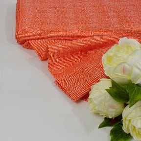 Baumwoll Popeline - micro scratchy stripes - coralle Fabric poshpinks
