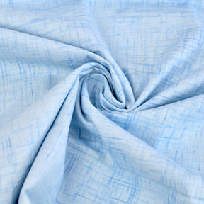 Baumwoll Cretonne - Webware mit Muster in Leinenoptik - hellblau Fabric poshpinks
