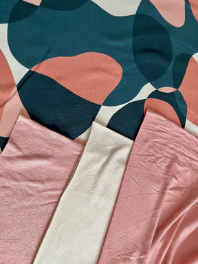 Reststück 0,9m! Soft Touch French Terry - Aurora - Stones rose Fabric poshpinks