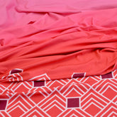 Baumwolljersey - Geometra by Anni Early - Bordüre Strawberry Daiquiri Fabric poshpinks