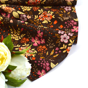 Reststück 1,5m! Baumwoll Popeline - Elodie chocolat Fabric poshpinks