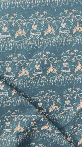 Spirit Allover by leni lupin - Exklusidesign auf French Terry petrol/coral