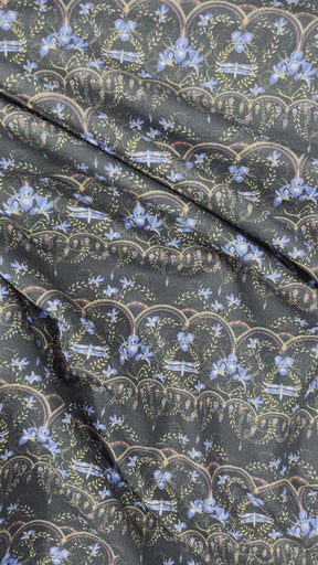 Spirit Allover by leni lupin - Exklusivdesign auf French Terry schwarz/royal