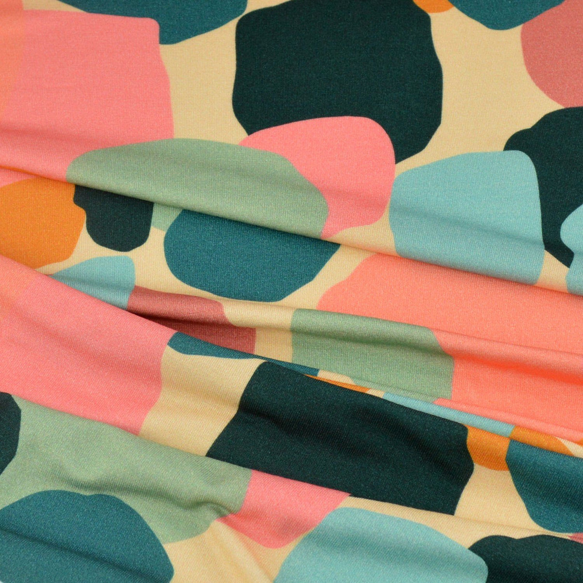 Viskose Jersey - Ambrosia Abstrakt Kreise - poshpinks