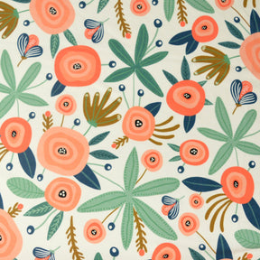Baumwolljersey - Primavera - Weiß und Peach - poshpinks