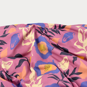 Baumwolljersey - Nora - Blumentraum auf Rosa - poshpinks