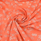 Viskose - Okami - Salmon Blumen - poshpinks