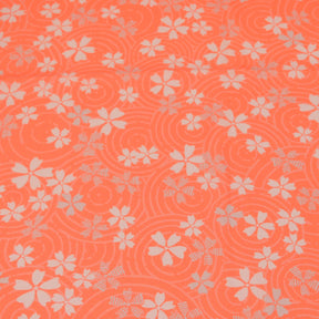 Viskose - Okami - Salmon Blumen - poshpinks
