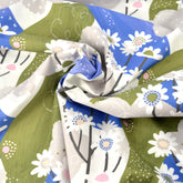 Leichter Softshell - Camille - Blüten in Grau - poshpinks