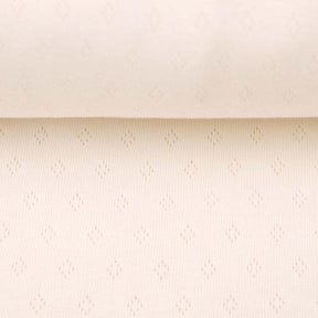 Baumwolljersey Lochstrick-Stoff - Ecru - poshpinks