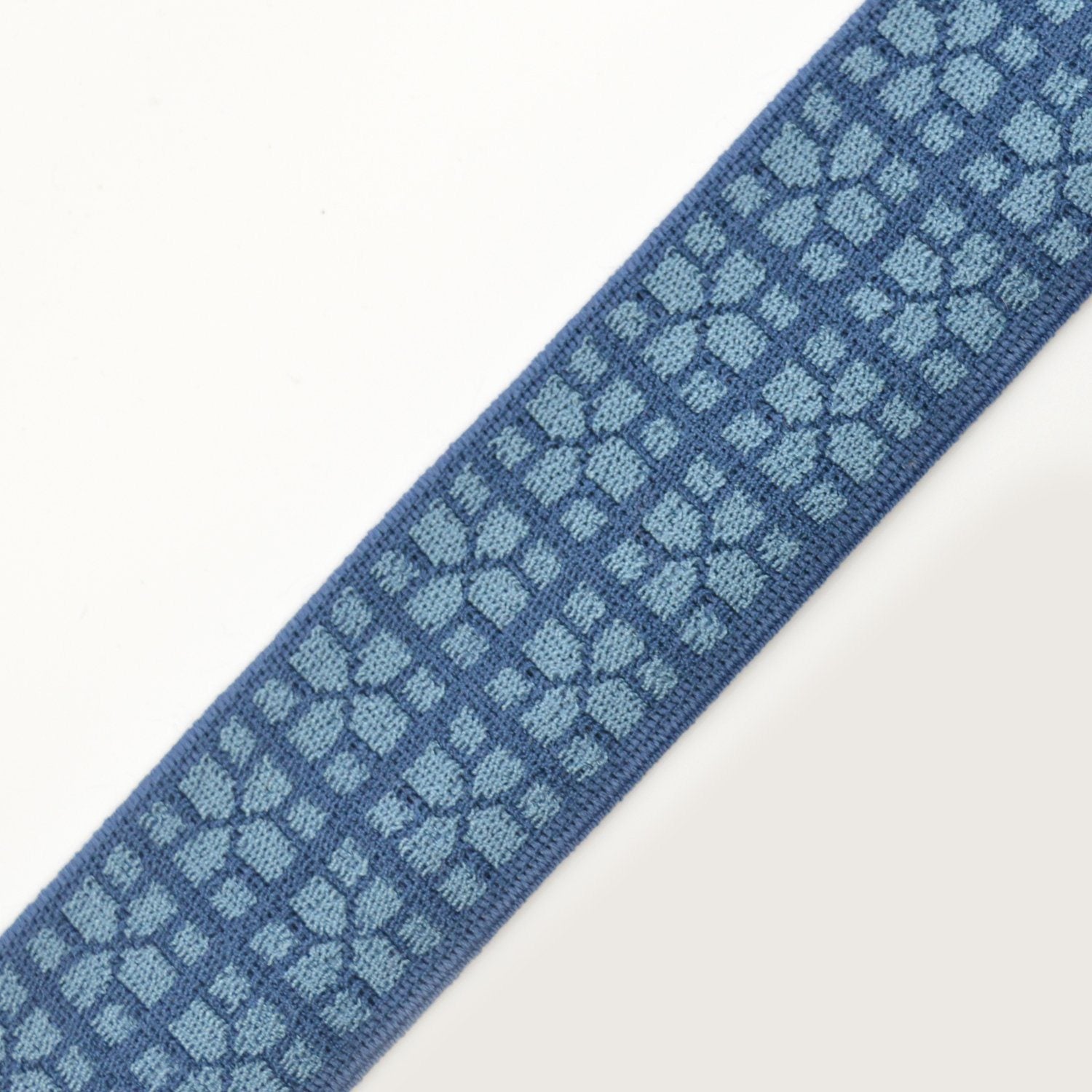 Jacquard Gummiband - Blau/Hellblau - 4cm - poshpinks