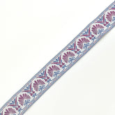 Jacquard Band - Weiß / Brombeer - poshpinks
