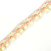 Borte Band mit Bommeln - Beige - poshpinks