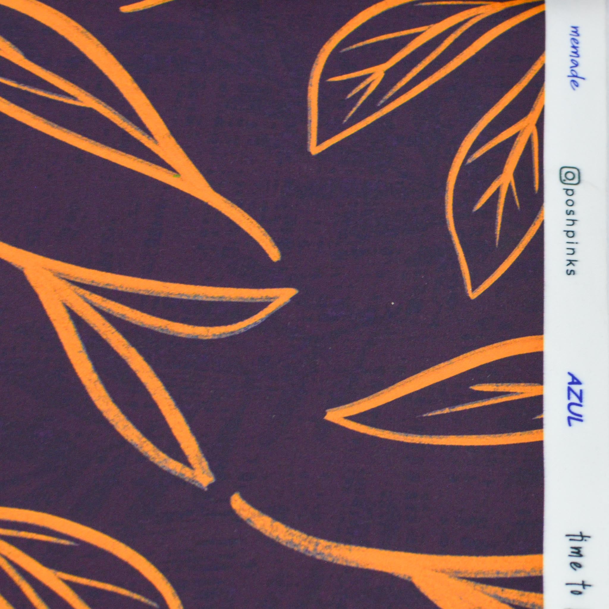 Softshell Brushed - Azul - Dark Ruby Fabric poshpinks