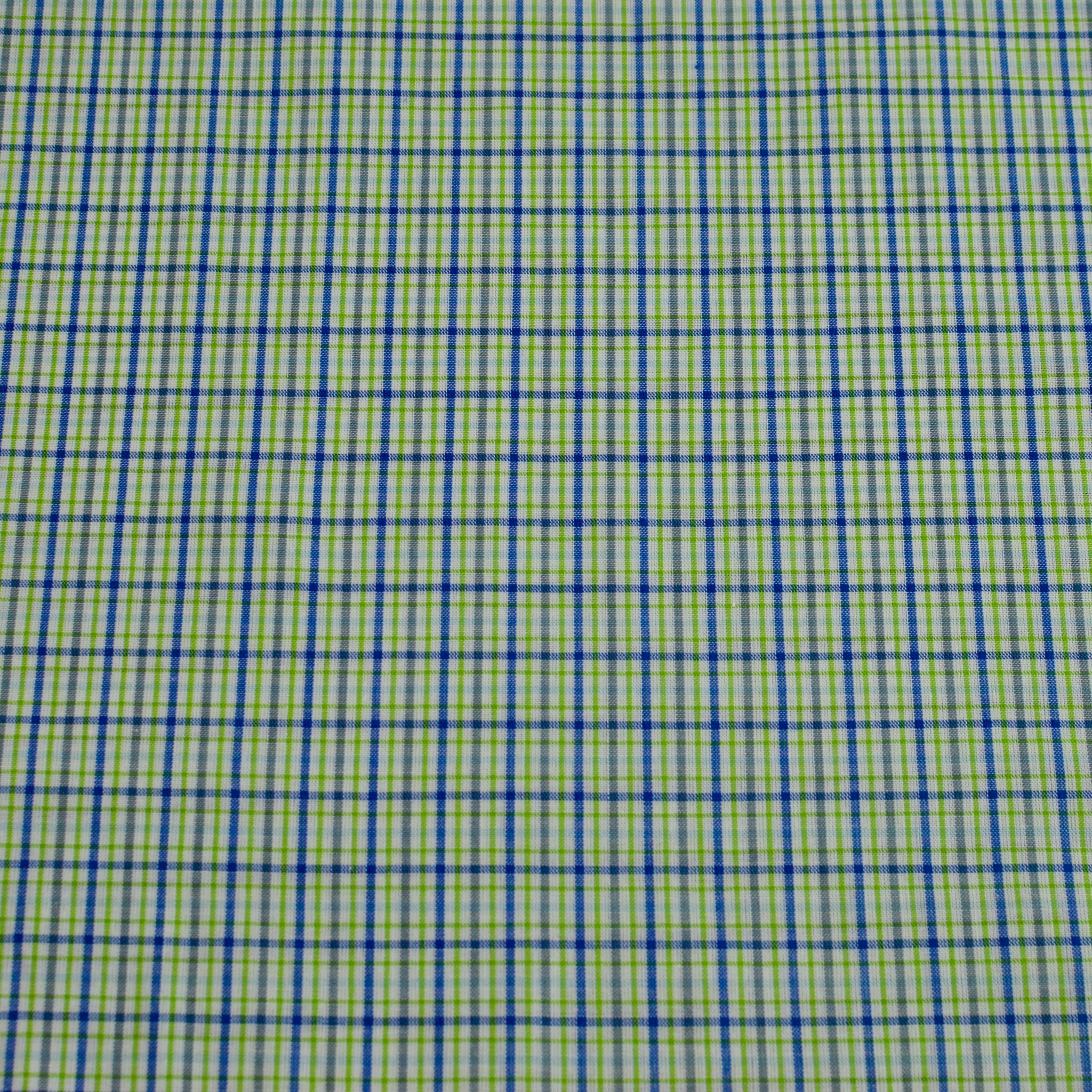 Baumwoll Voile - kariert blau grün Fabric poshpinks