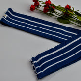 Cuff Jacquard Bündchen - dunkelblau weiße Streifen Paket poshpinks