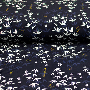 Viskose - Maki - navy Fabric poshpinks