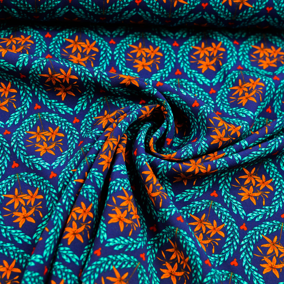 Viskose - Lilly - blue by leni lupin Fabric poshpinks