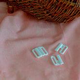 Bikiniverschluß kunststoff weiß 25 mm Pearls poshpinks