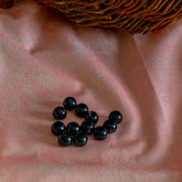 Großlochperlen 14x11 mm Schwarz leicht glänzend Pearls poshpinks