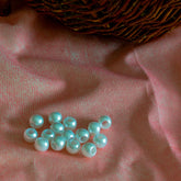 Großlochperlen 14x11 mm perlmutt weiß leicht glänzend Pearls poshpinks