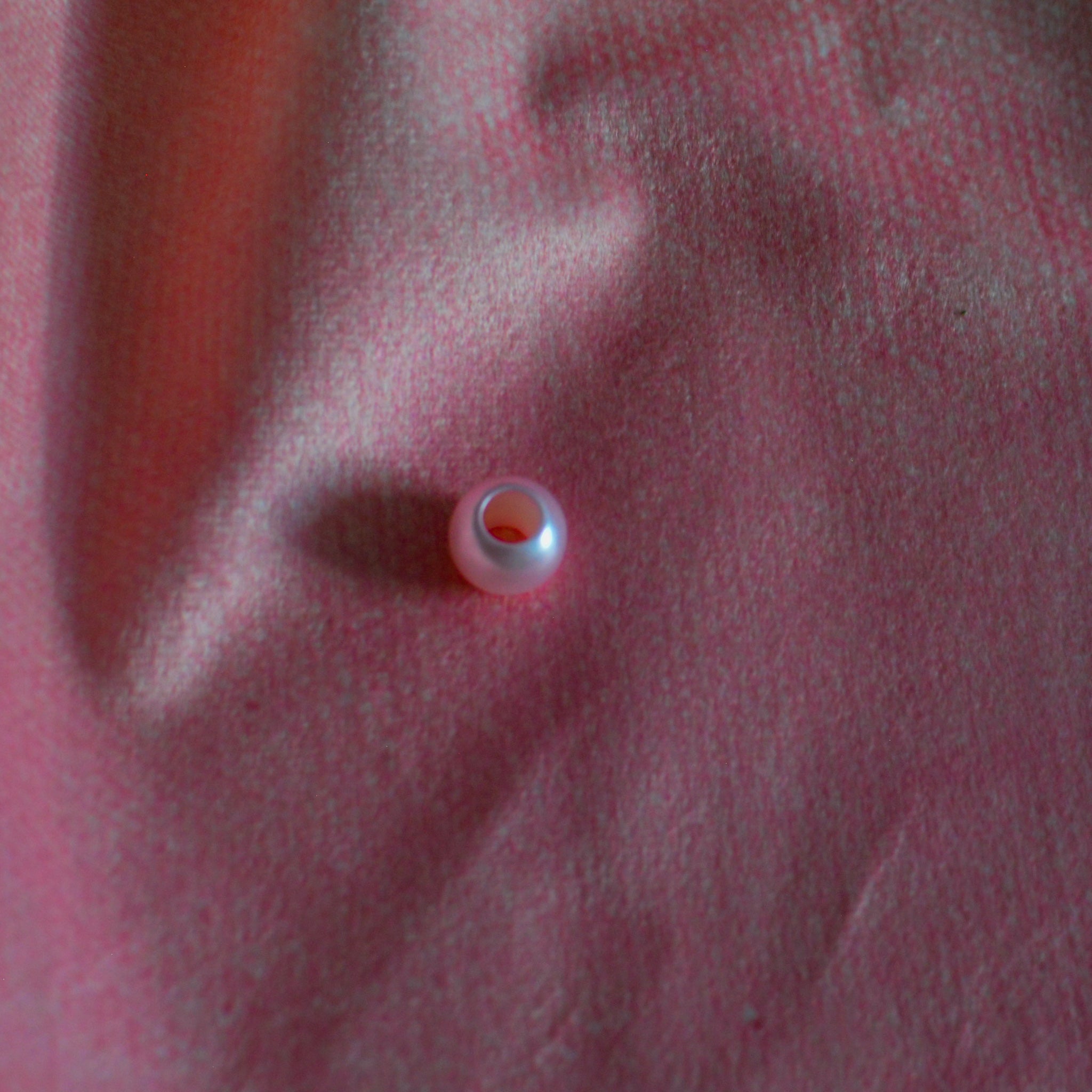Großlochperlen 14x11 mm perlmutt rosa leicht glänzend Pearls poshpinks