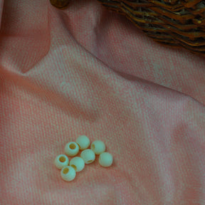 Großlochperlen 10x12 mm matt creme weiß Pearls poshpinks
