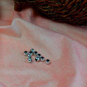 Großlochperlen 8x10 mm metallic Silber Pearls poshpinks