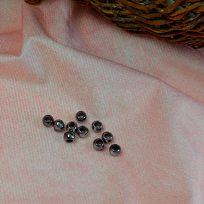 Großlochperlen 8x10 mm metallic Schwarz Nickel Pearls poshpinks
