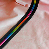 Endlosreißverschluss schwarz Regenbogen - Meterware Paket poshpinks