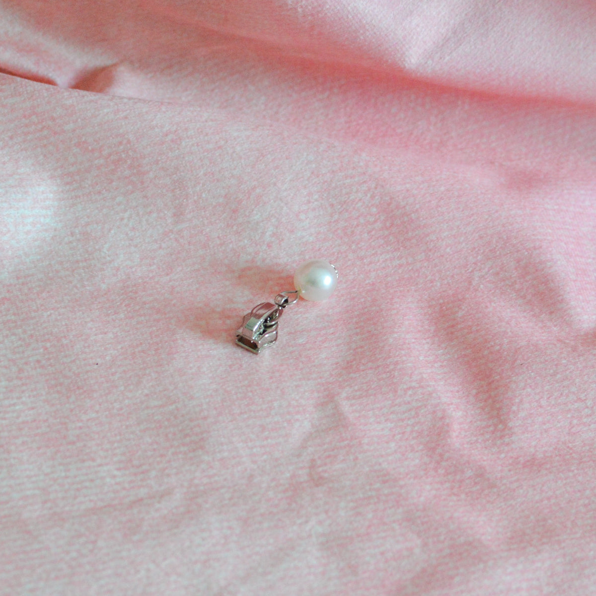 Zipper/Schieber für Endlosreißverschluss Perle rund dekorativ Stück poshpinks