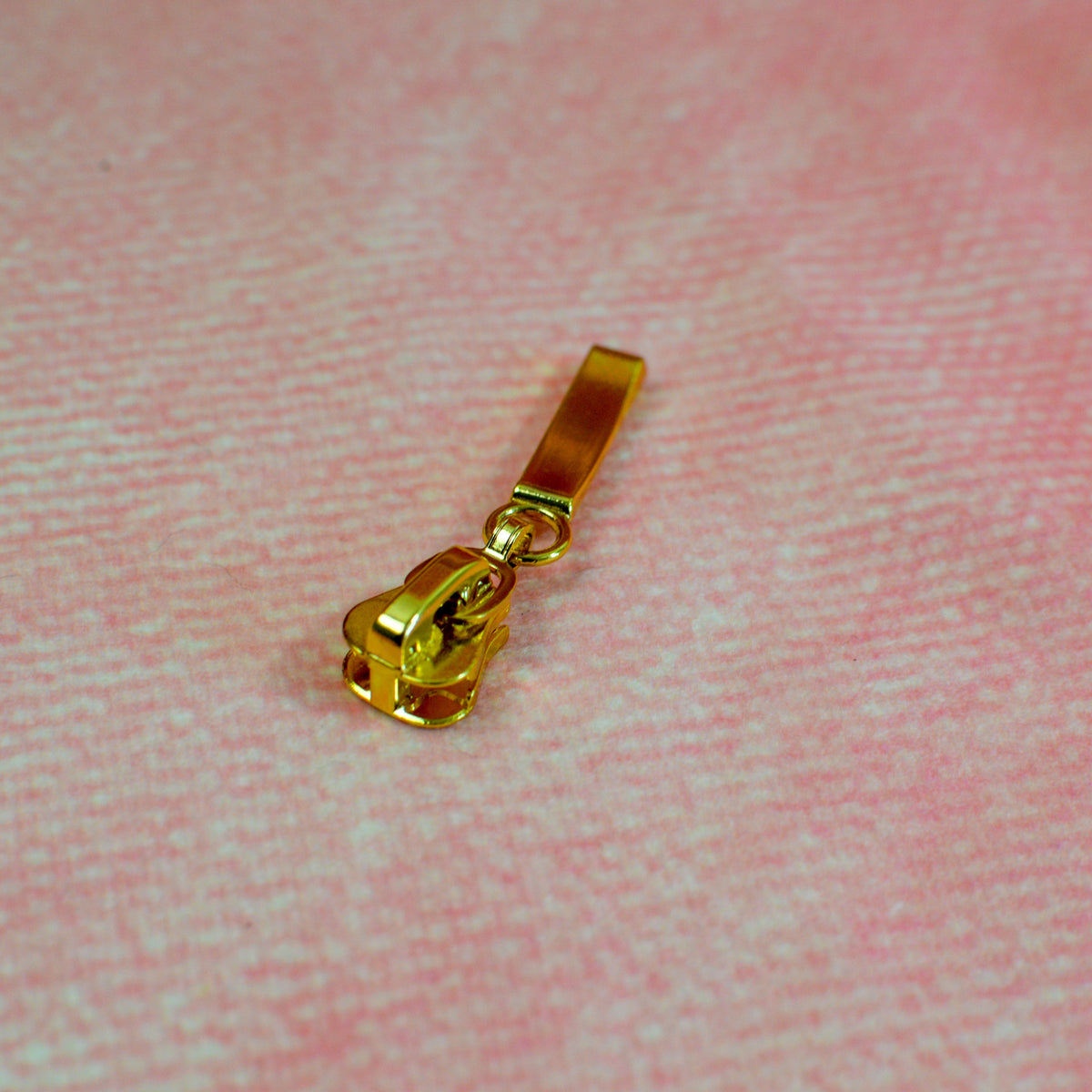 Zipper/Schieber für Endlosreißverschluss Stäbchen gold metallic Stück poshpinks
