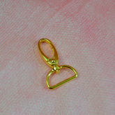Karabinerhaken 25 mm gold Stück poshpinks