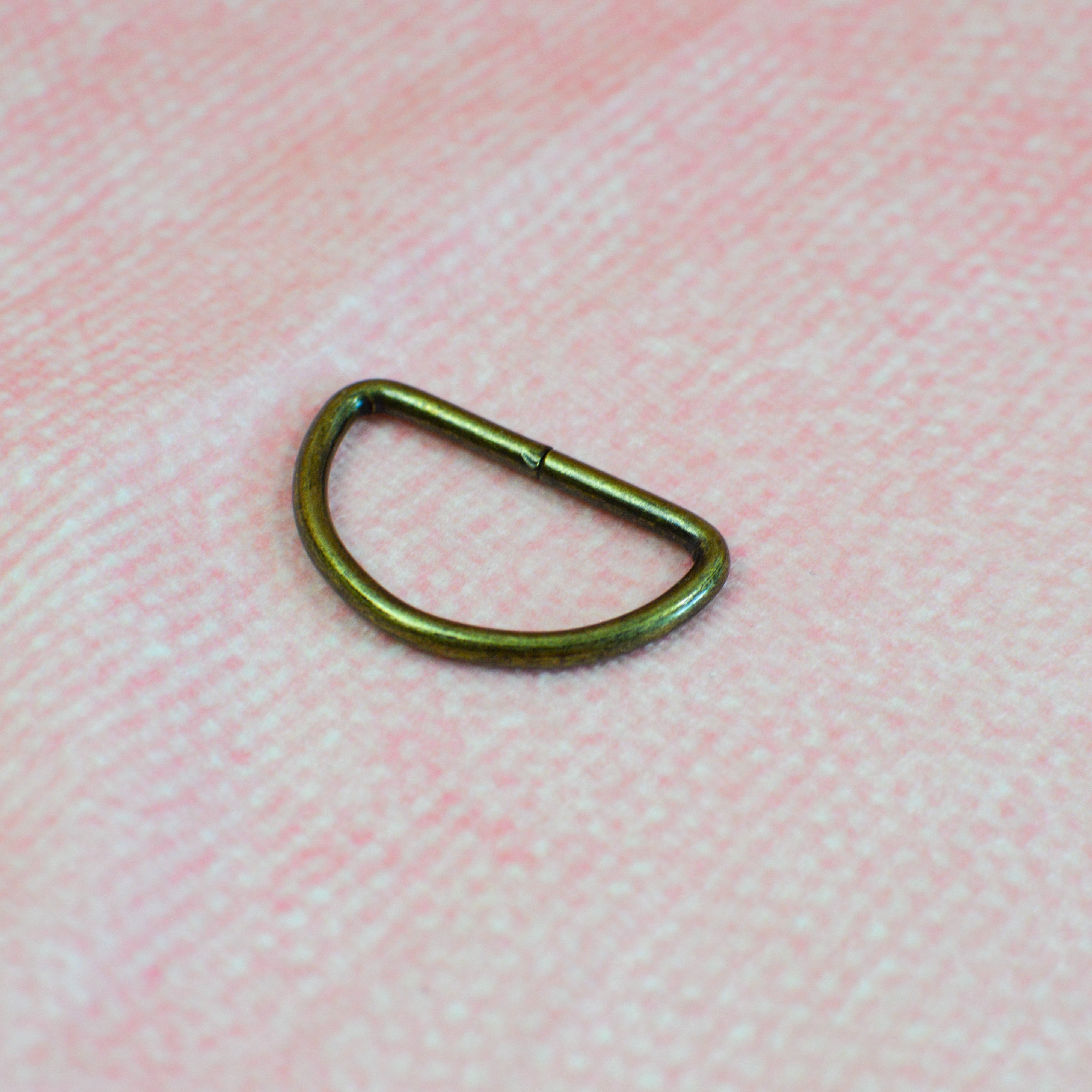 Halbring D-Ring 32 mm altmessing Stück poshpinks